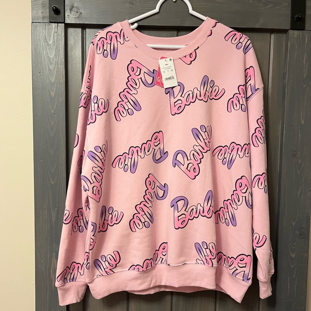 Barbie Pink and Purple Graphic Women's Sweatshirt